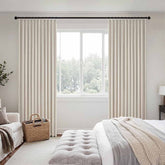 Pinch Pleated 100% Blackout Linen Curtains